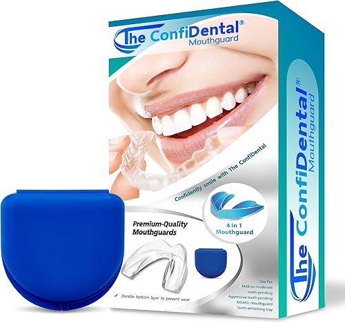 Protector bucal para rechinar dientes por la noche, modelo para boca pequeña, paquete de 6 protectores nocturnos dentales moldeables para rechinar y