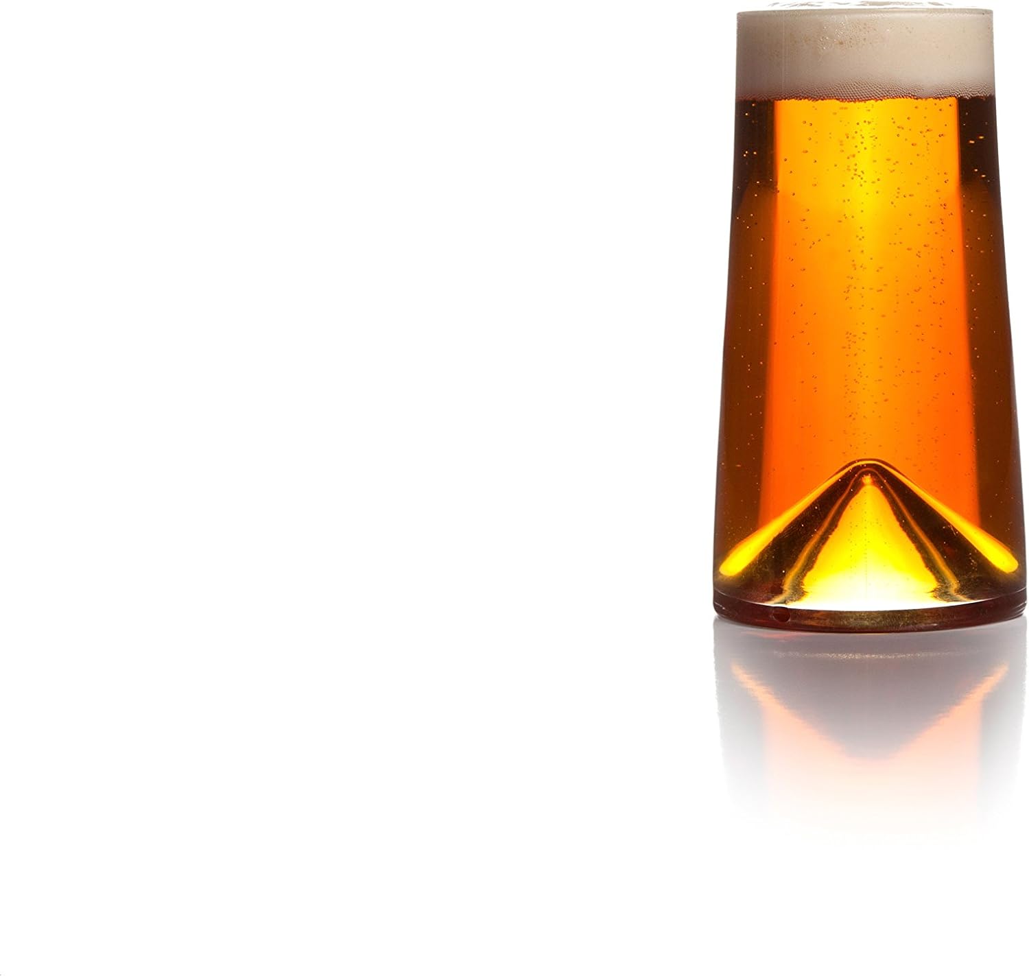 Sempli Monti 16 oz Pint Beer Glasses - Set of 2 Handmade Drinking Glasses, Craft Beer Glassware for Bar, Aerating Inverted Bottom, Lead-Free Crystal, Giftbox Included - Clear