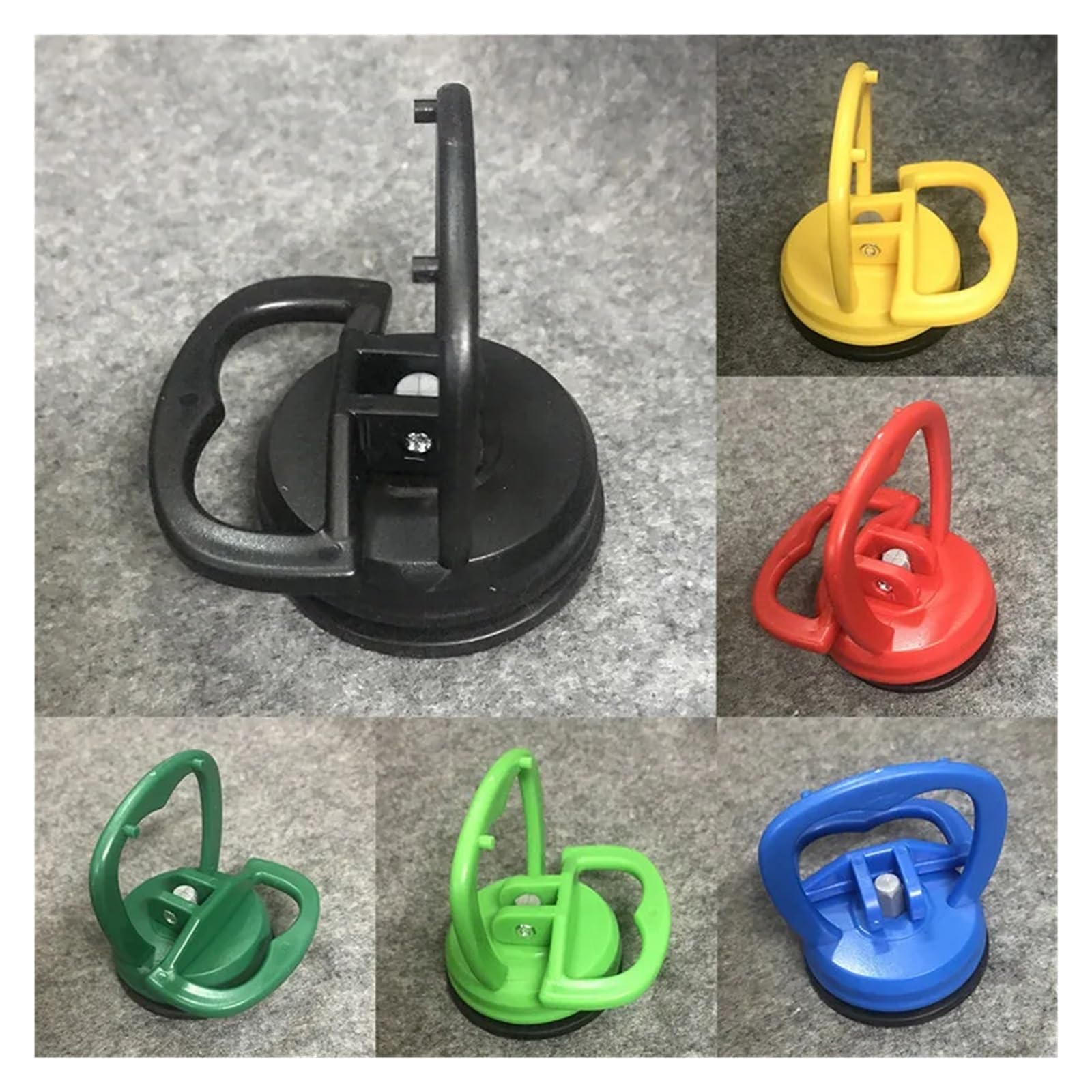 Suction Cups for Glass, Mini Suction Cup Car Auto Body Dent Remover Puller Strong Vacuum Suction Cup Car Repair Kit Glass Metal Useful Lifting Tool,Granite & Glass Lifting(Yellow)
