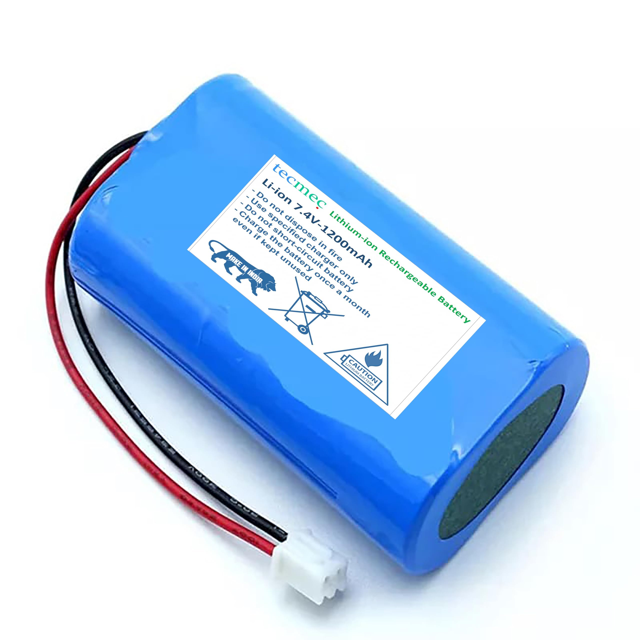 tcmec 7.4V Battery Pack 1200 mAH Full Capacity Lithium Ion Rechargeable Battery Pack with JST XH2.54/2P Connector Multipurpose Use in Toys Drown Student Product Etc.-image-25