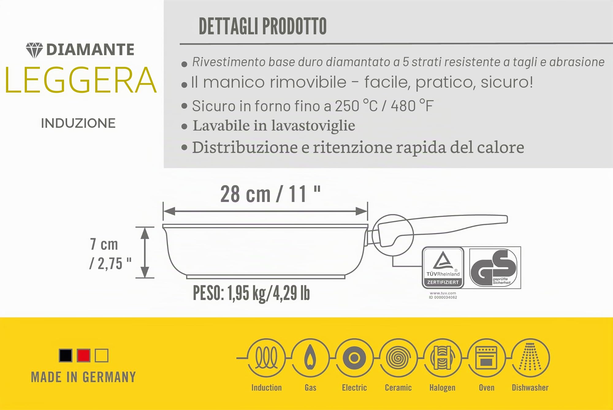 Giannini Padella Alta 28 cm