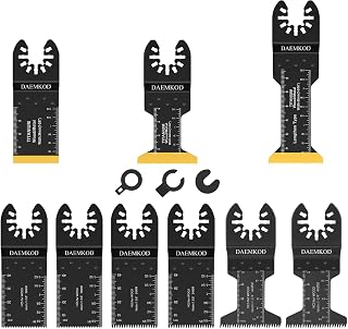 12PCS Titanium and High Carbon Steel Oscillating Tool Blades, Quick Release Multitool Blades for Soft Metal Wood Plastic, Multi Tool Blades Kits