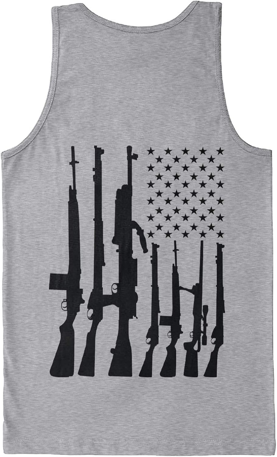 Haase Unlimited Machine Gun American Flag - 2nd Amendment Men's Tank Top