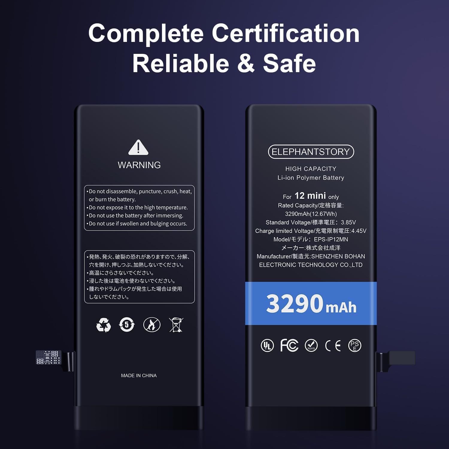 iPhone 12 Mini akkumulátor és szerelőkészlet részletes nézet