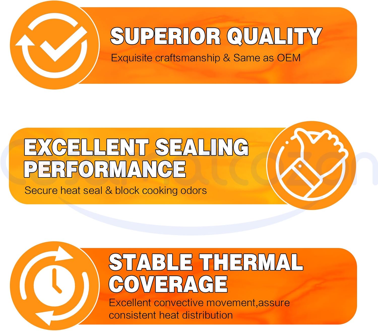 W10162384 (Approximate Length is 75.59", Includes Mounting Clips 25) Cosamatcozon Upgraded Range Oven Door Gasket - Compatible with Some Maytag, Whirlpool and Kenmore Ranges or Ovens