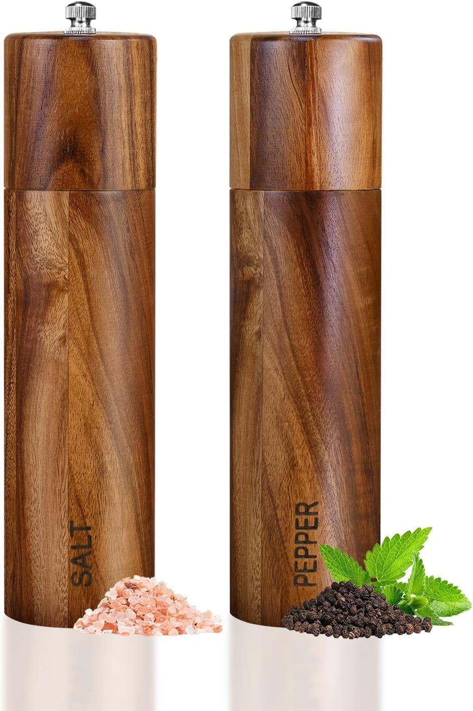 Wooden Salt and Pepper Grinder Set