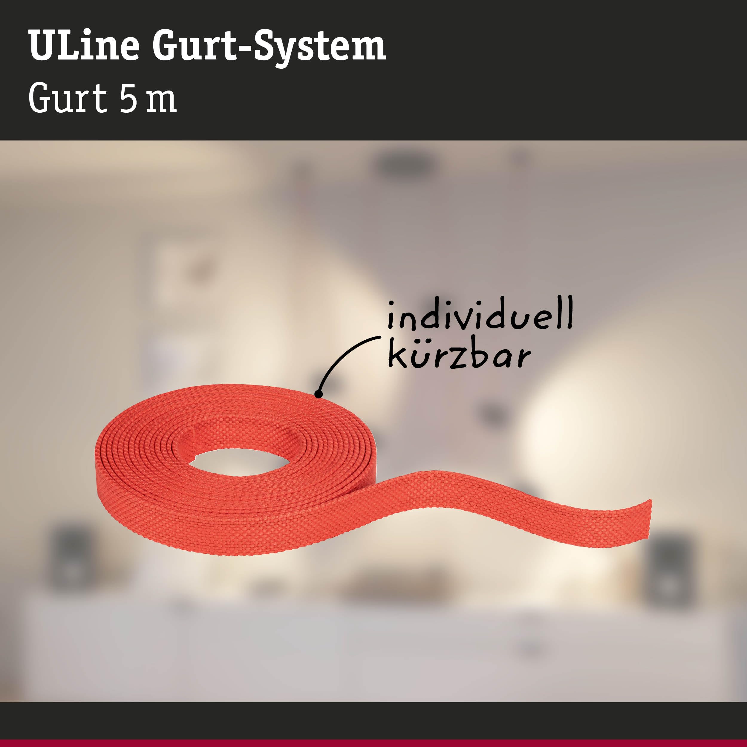 Paulmann ULine Gurt 5m Dacron Textil Kupfer Orange