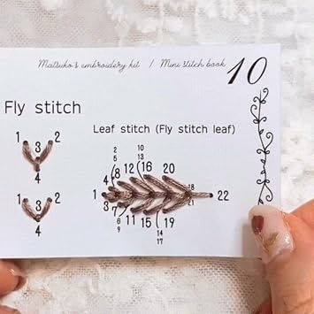 UEKPDM Mini Sewing Stitch Guide Book, Portable Paper Embroidery Tutorial for Adult Beginners, Pocket Hand Sewing Reference for DIY Craft Projects, 1 Piece