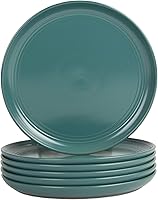 Vista 15 de Double Line - Plato llano de 10.5 pulgadas, juego de 6, verde esmeralda