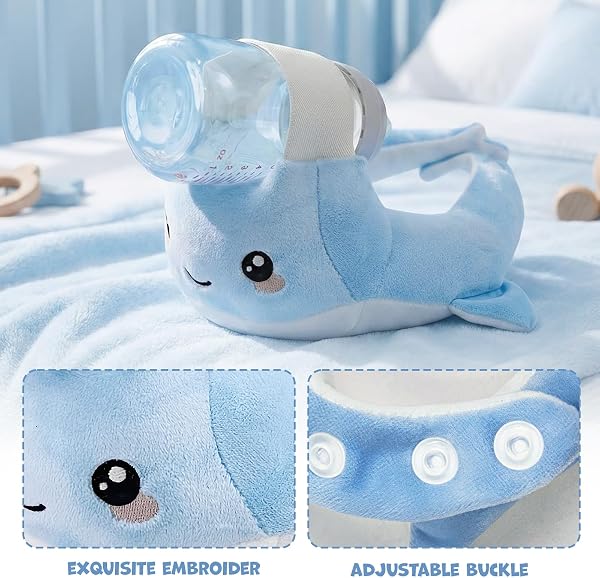 Bottle Holder Pillow Hands-Free,Adjustable Comfortable Neck Support Pad for Bottle Washable Soft Pillow - 3