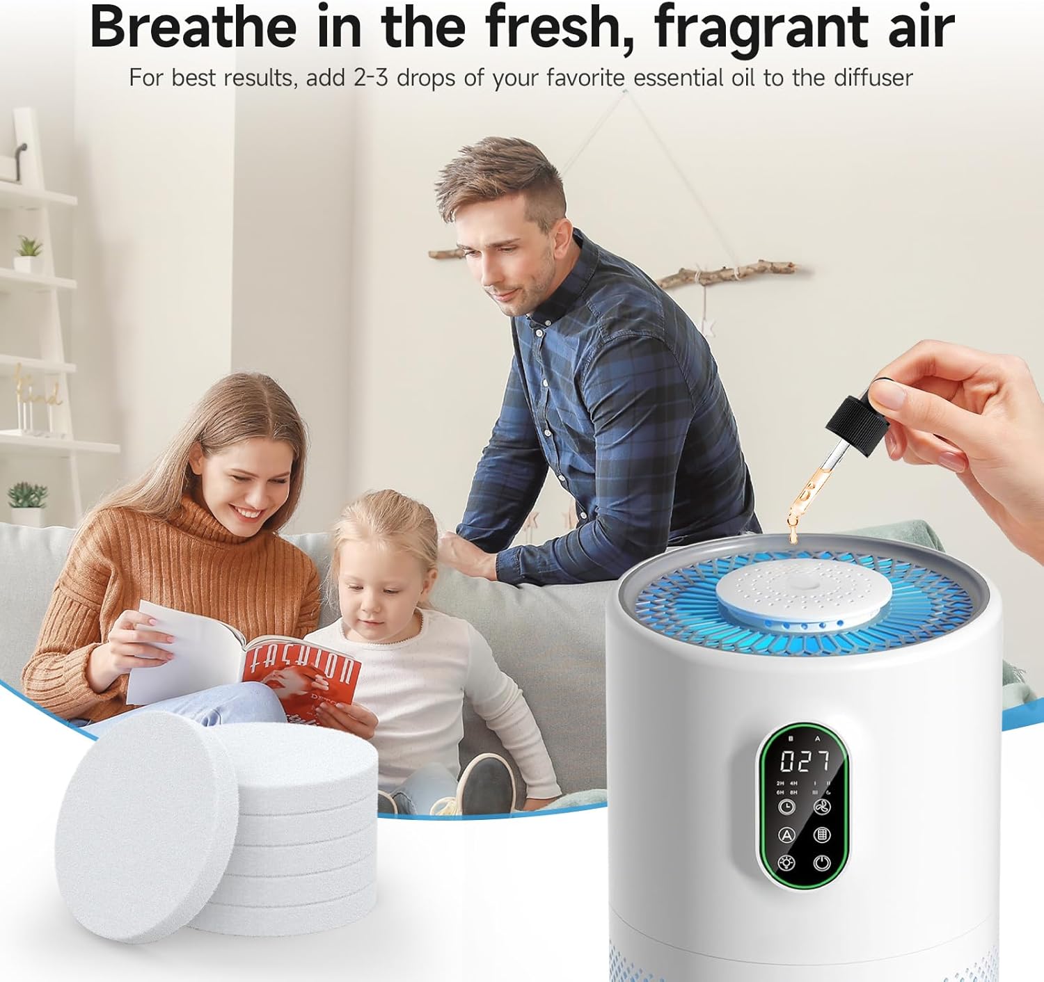 AP02 Replacement Filter Compatible with WESTHEY AP02 Air Purifier, 3-in-1 H13 True HEPA Filter with Activated Carbon, 2 Pack - Image 4