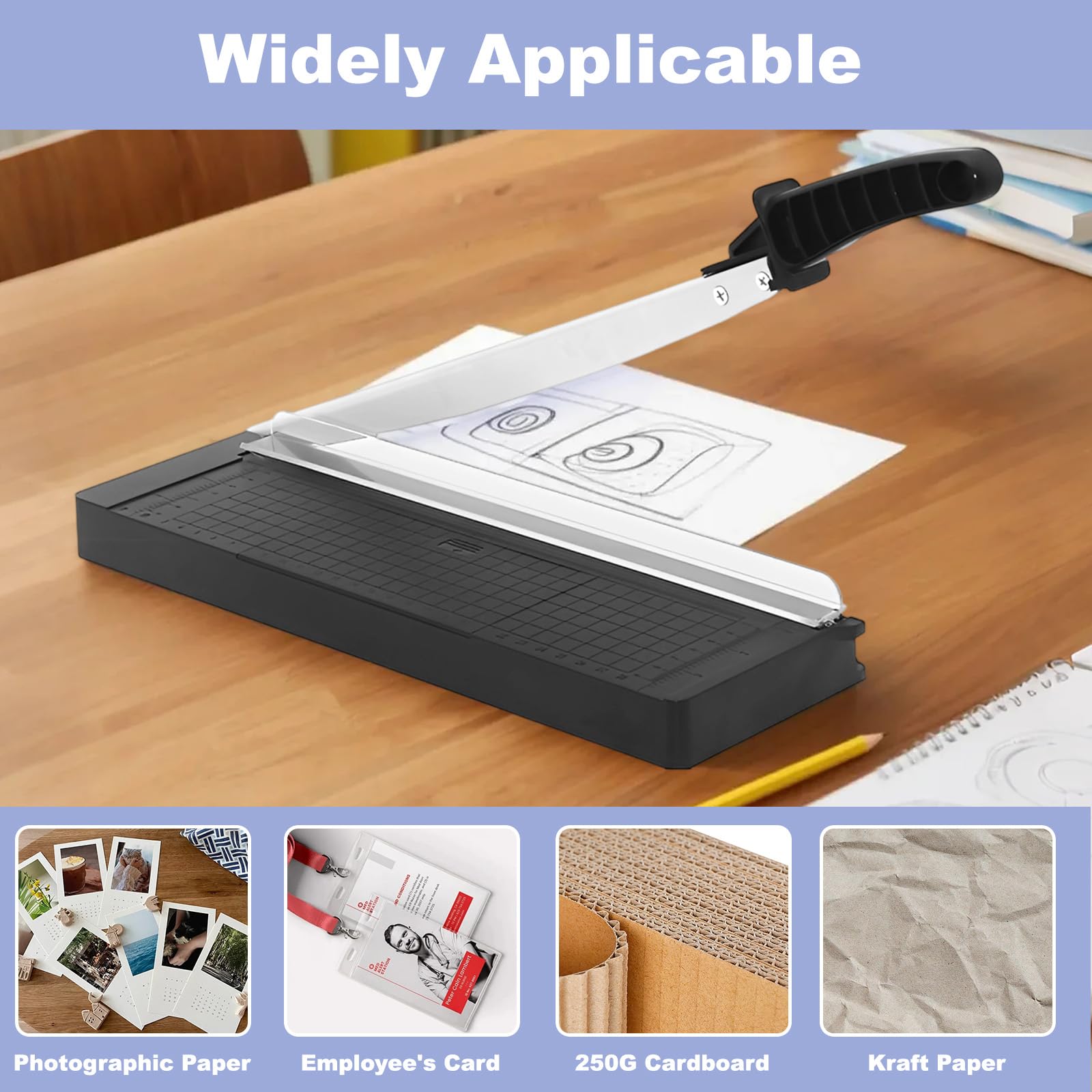 Ręczna krajalnica do papieru A4/B5/A5/B6/B7 ręczna maszyna do cięcia papieru, nożyce do cięcia papieru, nożyc dźwigniowych, idealnie nadaje się do zdjęć, papieru, tektury, najwyższa precyzja