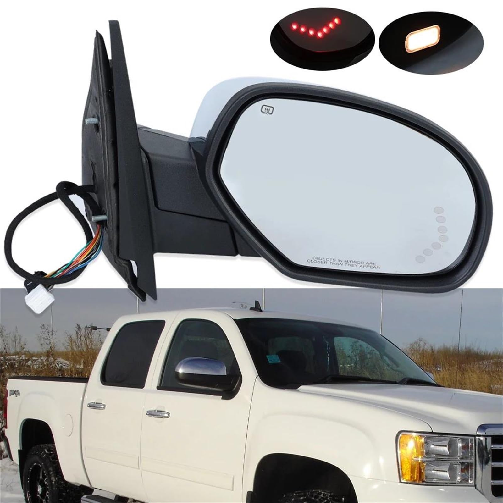 Dispositivo Regolazione Manuale Parti Ricambio Per Gruppo Specchietto Retrovisore Laterale Per GMC Per Sierra 1500 2500 HD/3500 Per Yukon 2007-2014