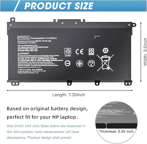 Miniatura 2 de HTO3XL L11119-855 HT03XL - Batería de repuesto para laptop HP Pavilion 15-CS3073CL 15-CU0058NR 15Z-CW100 15-CS3153CL 15T-CS200 15-CS0XXX 15-CS2064ST