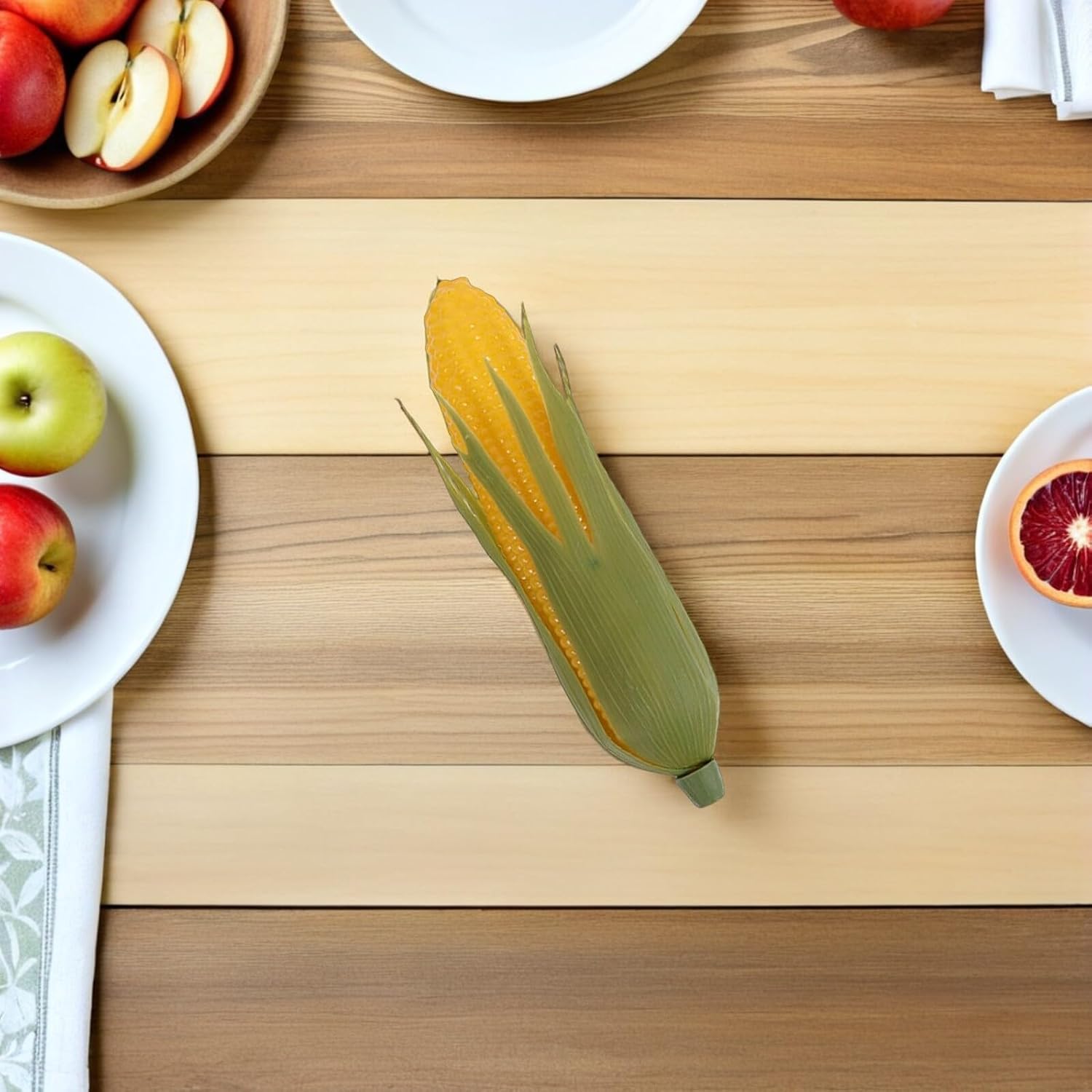 10pcs Artificial Corn Model Lifelike Simulated Fake Vegetable Kitchen Decoration Photography Prop Miniature Plastic Corn for Home and Shop Display