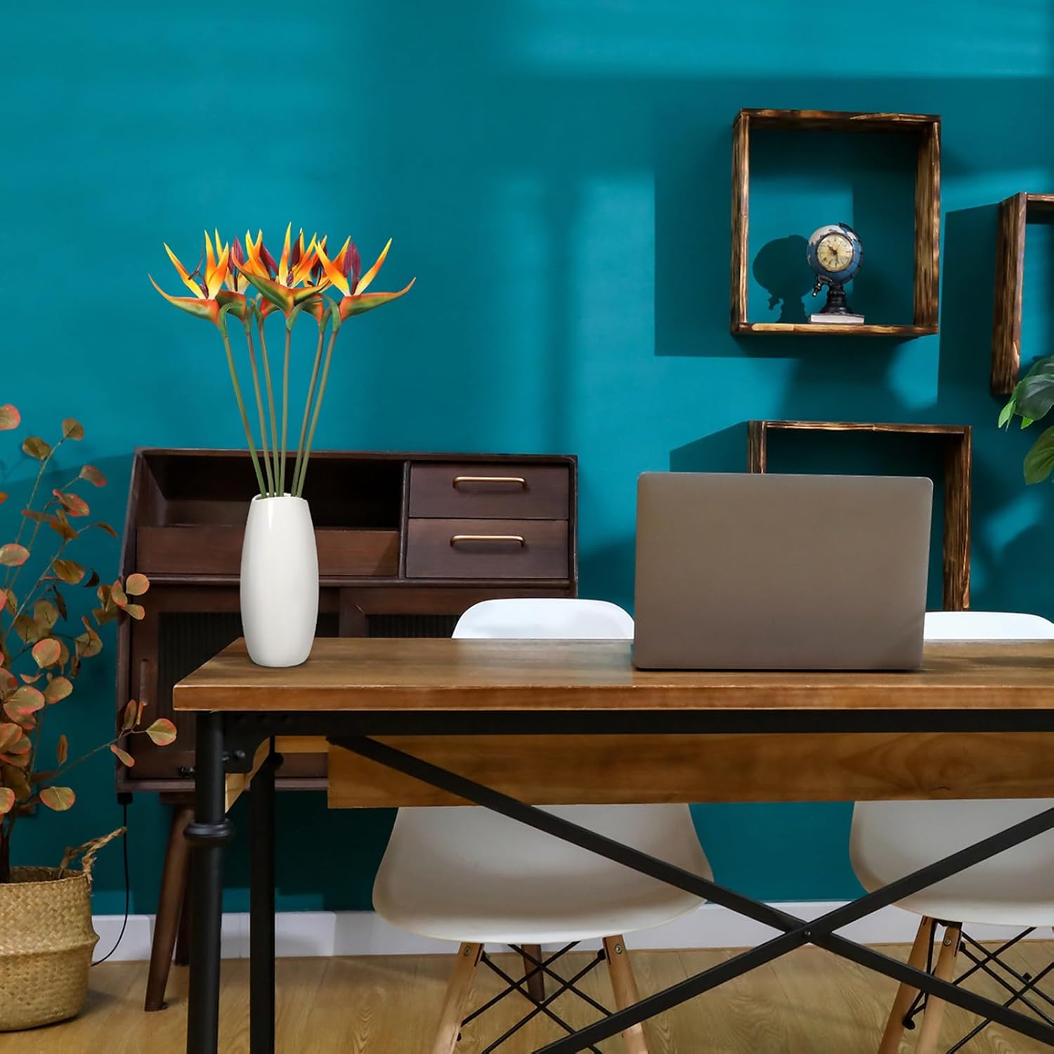 Hanaive 12 Pcs Bird of Paradise Artificial Plant 24 Inches Hawaiian Tropical Flowers Fake Rubber Strelitzia Faux Flowers Bouquet for Home Garden Office Wedding Indoor Outside Party Decor DIY (Yellow) - Image 5