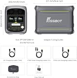 FOSSIBOT F1800 Portable Power Station 1800W, 1024Wh LiFePO4 Solar Generator, USB-C 100W, Fast Charge 0-80% in 45min, 131 Ports for Travel, Camping, Home Use - 6