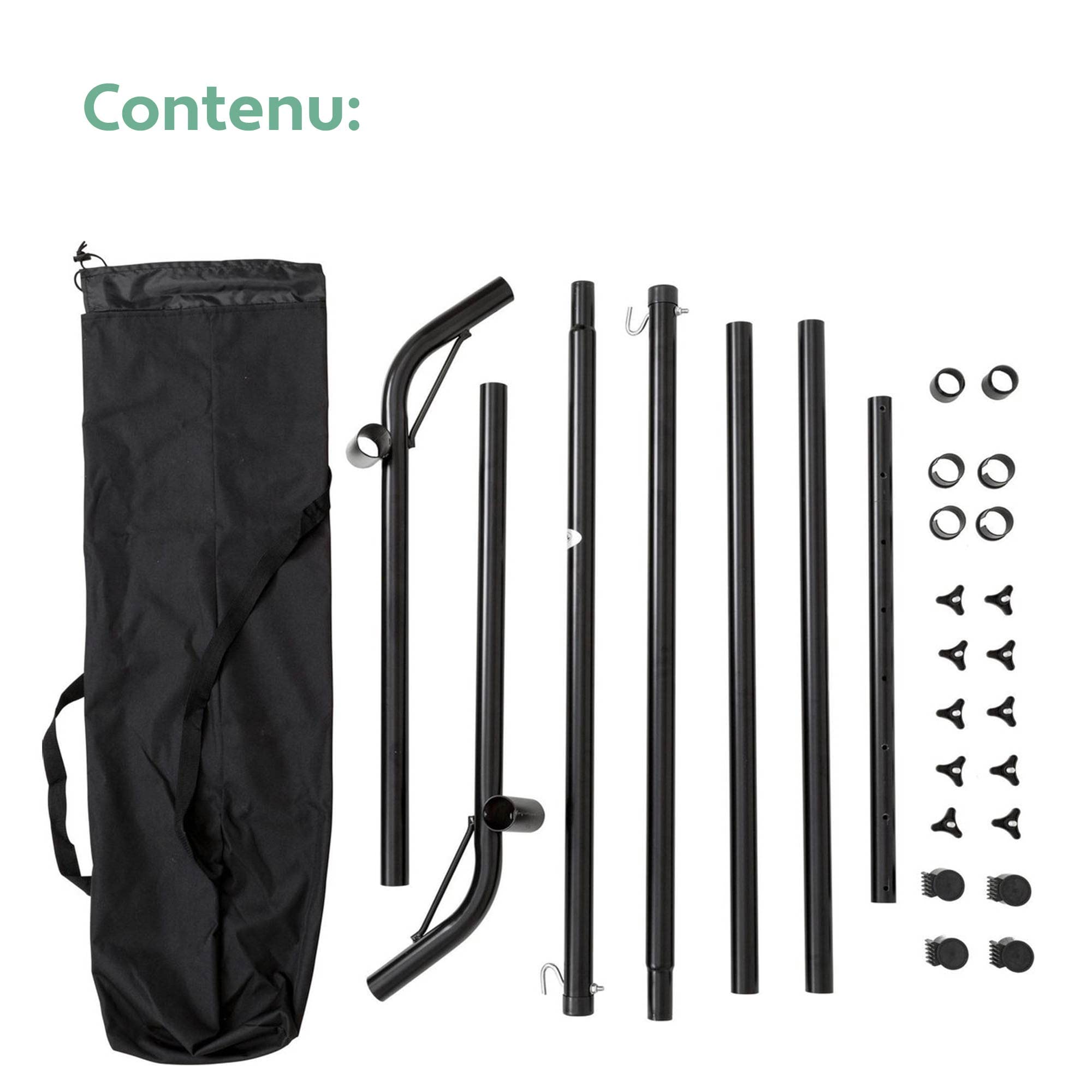 Vita5 Support de Hamac sur Pied en Acier Revêtu Charge Max 205kg pour Intérieur Extérieur