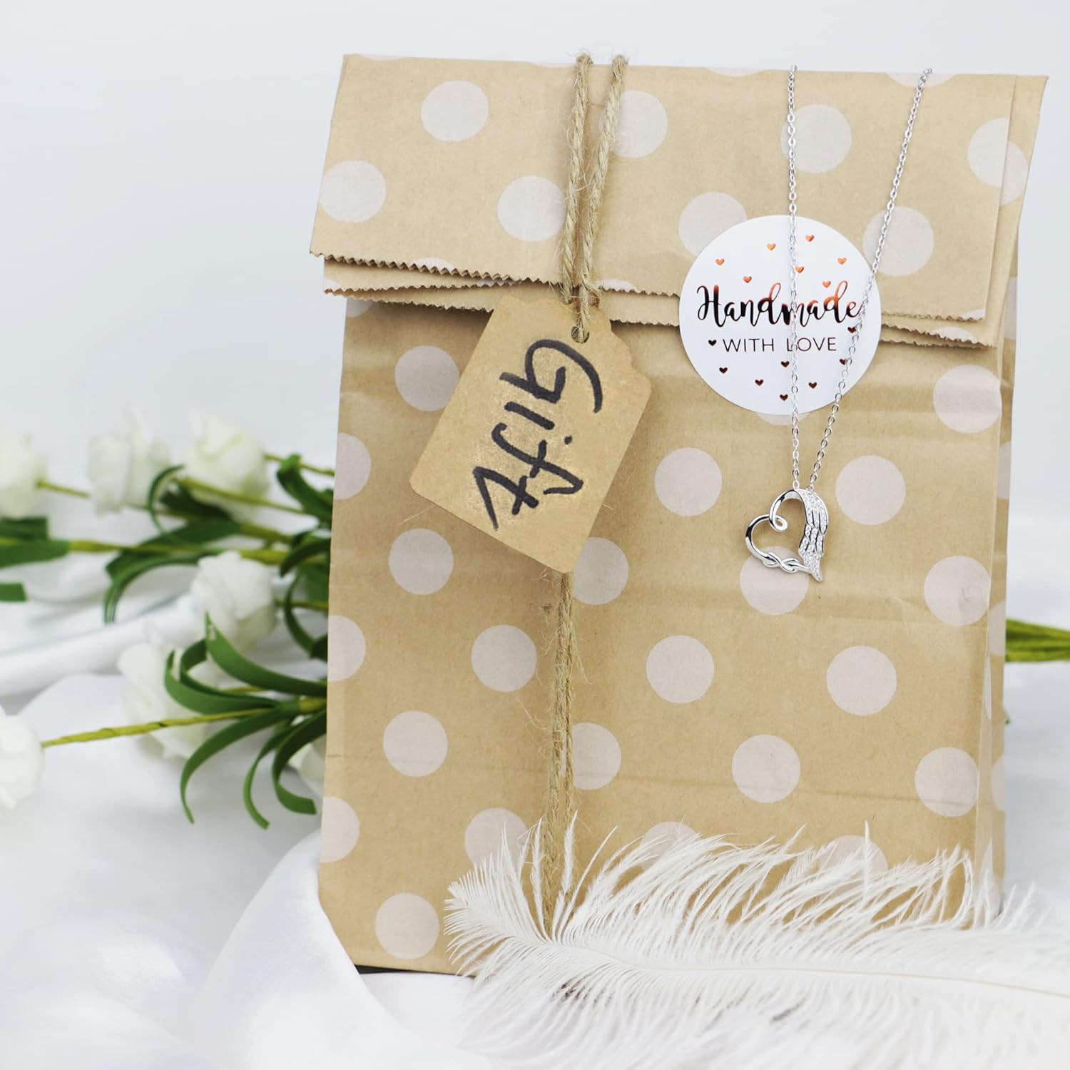 Sympathy Gifts for Loss of Loved One, Sterling Silver Angel Wing Infinity Heart Pendant Necklace as Memorial Bereavement Condolence Funeral Gifts, In Memory of Mom Dad Son Husband Miscarriage - Image 7