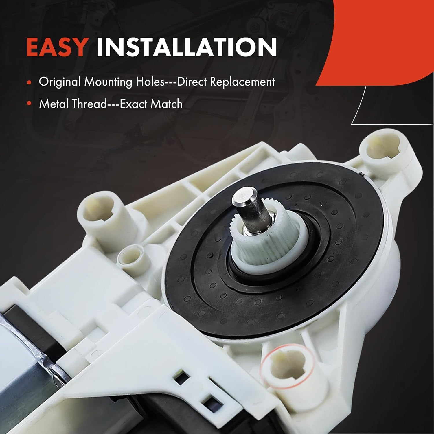 A-Premium Front Right Passenger Side Power Window Lift Motor (6-Blade Plug) Compatible with Dodge Journey 2009-2012, with Anti-Pinch Function