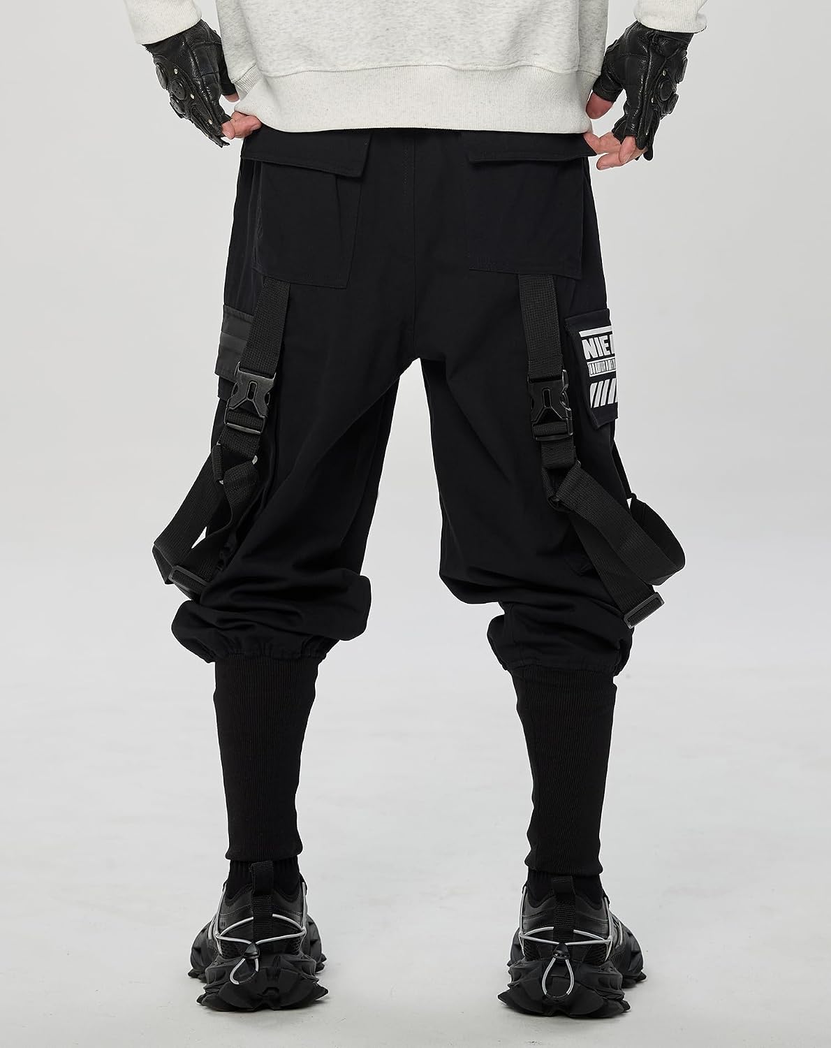 Niepce Inc Japanese Streetwear Techwear Kanji Cargo Pants for Men