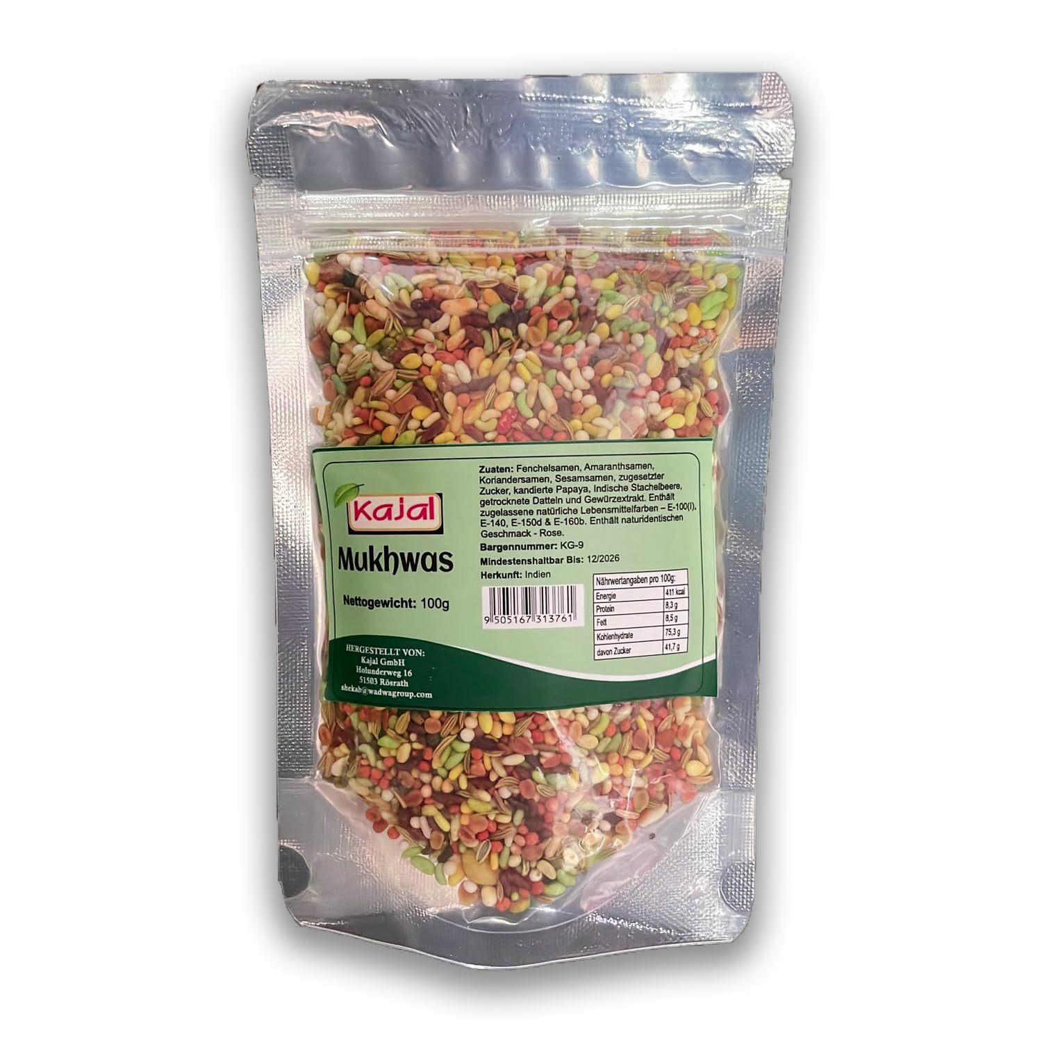 kajal pan mukhwas sugar-coated mixed seeds - the perfect mix for pleasant moments 100 g