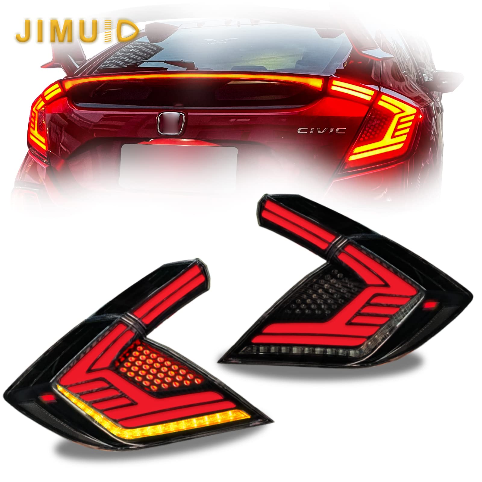 Buy JIMUID LED Taillights. Suitable For Honda Civic Type R Hatchback 20162020, Start Dynamic