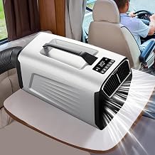 Portable Camping Air Conditioner - 6000 BTU 4-in-1 Unit, Remote Control, Cooling, Fan, Dehumidifier, Sleep Mode, 3 Speed Touch Panel for Tent or Home Use