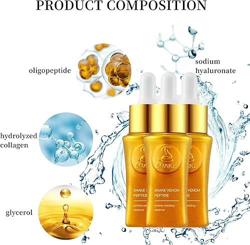 Miniatura 7 de Hemiko Snake Venom Serum suero de péptido de veneno de serpiente Hemiko crema facial antiarrugas para mujeres suero antienvejecimiento reduce las