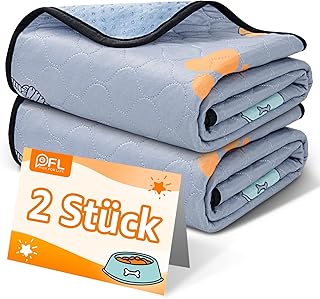 Wiederverwendbare Welpenunterlagen, 2er Pack super saugfähige PIPI Matten für Hunde, rutschfeste Hundetrainingspads für Sofas, Hundelaufställe oder Autositze
