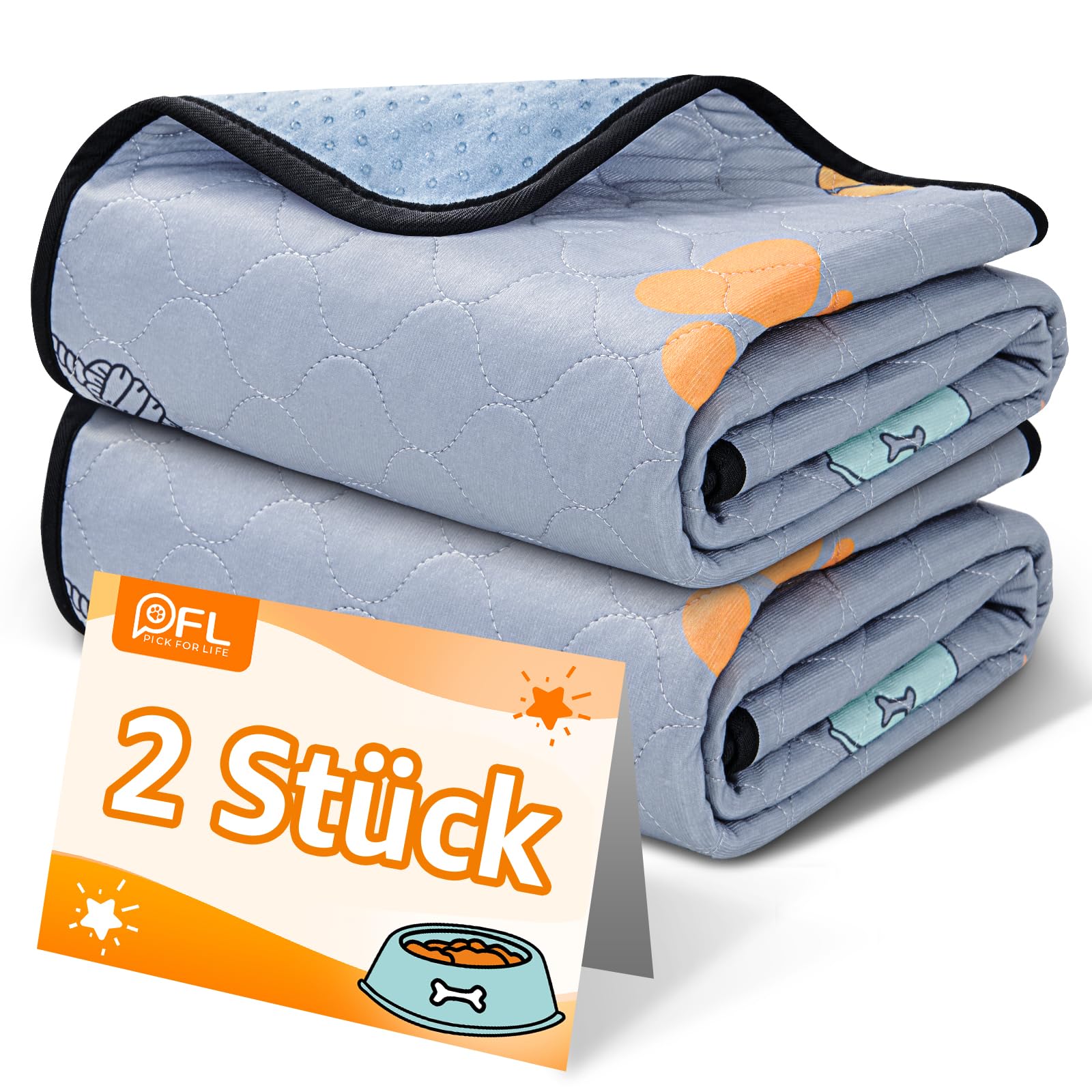 Almohadillas lavables para cachorros, paquete de 2 alfombrillas PIPI súper absorbentes para perros, almohadillas antideslizantes para entrenamiento de cachorros para sofás, caño de cachorro o suelo