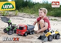 Vista 4 de Lena Tractor Deutz-Fahr Agrotron 7250 - Juguete de granja TTV, pala realista se eleva y se mueve como su contraparte del mundo real