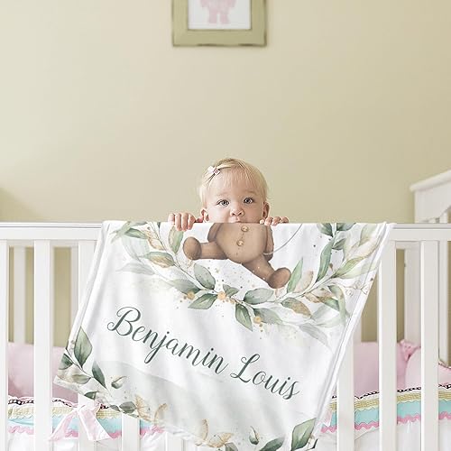 Miniatura 5 de Mantas de bebé personalizadas para niños con nombre, mantas de bebé personalizadas con nombre para niños, el mejor regalo para bebé, franela de