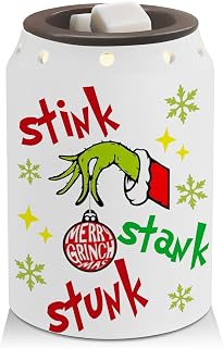 Christmas Green Holiday Wax Warmer, Custom Baby Name Wildflower Decorati...