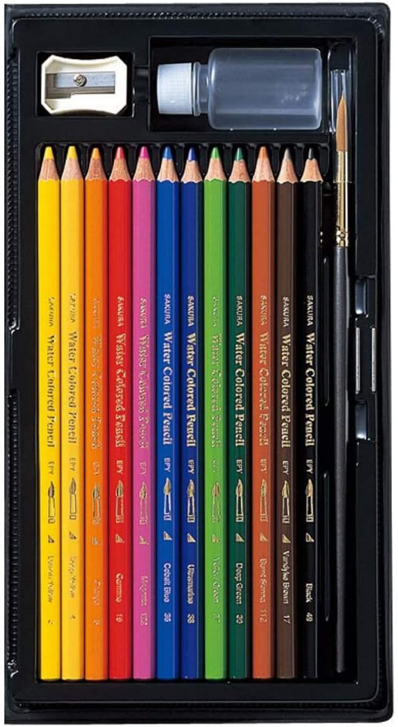 Sakura Color 12 Color SKEPY12 Watercolor Pencil (Japan Import)