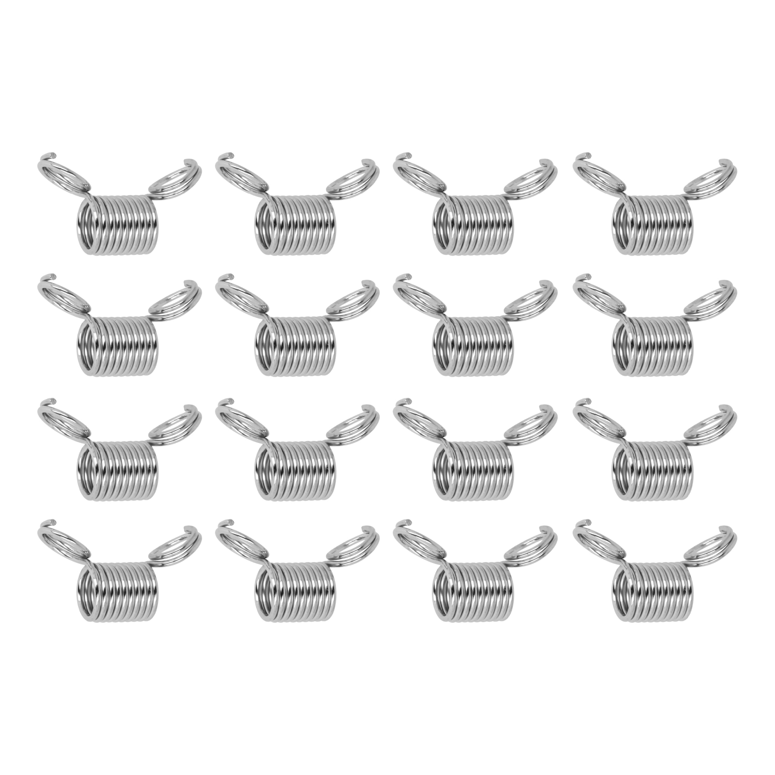The Beadsmith SpringEEZ Bead Clamps – 16 Large Size Stainless-Steel Spring Clips for Jewelry &amp; Bracelet Making Kit Projects, Prevent Beads from Falling While Beading