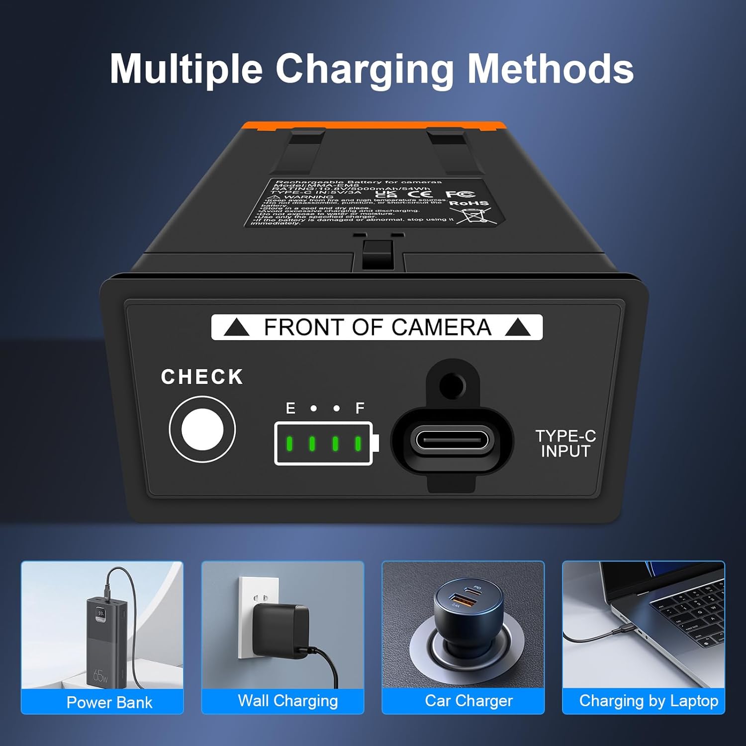 2 Pack Rechargeable Battery for Edge Series Cellular Trail Camera, 5000mAh Power Mag Battery Pack Compatible with Moultrie Edge, Edge PRO, Edge 2, Edge 2 PRO Replacement Battery