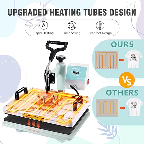 Miniatura 5 de BetterSub Máquina de prensa térmica 5 en 1 de 12 x 15 pulgadas, prensa de sublimación de calidad industrial con accesorio de vaso de 30 onzas