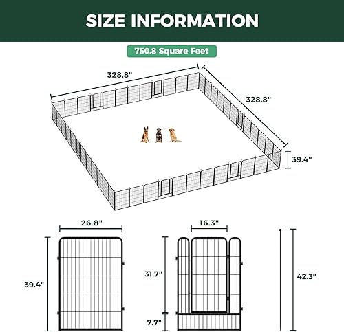 Miniatura 6 de FXW Rollick - Corralito para perros para patio, campamento con casa rodante, patentado, 40 pulgadas, 48 paneles