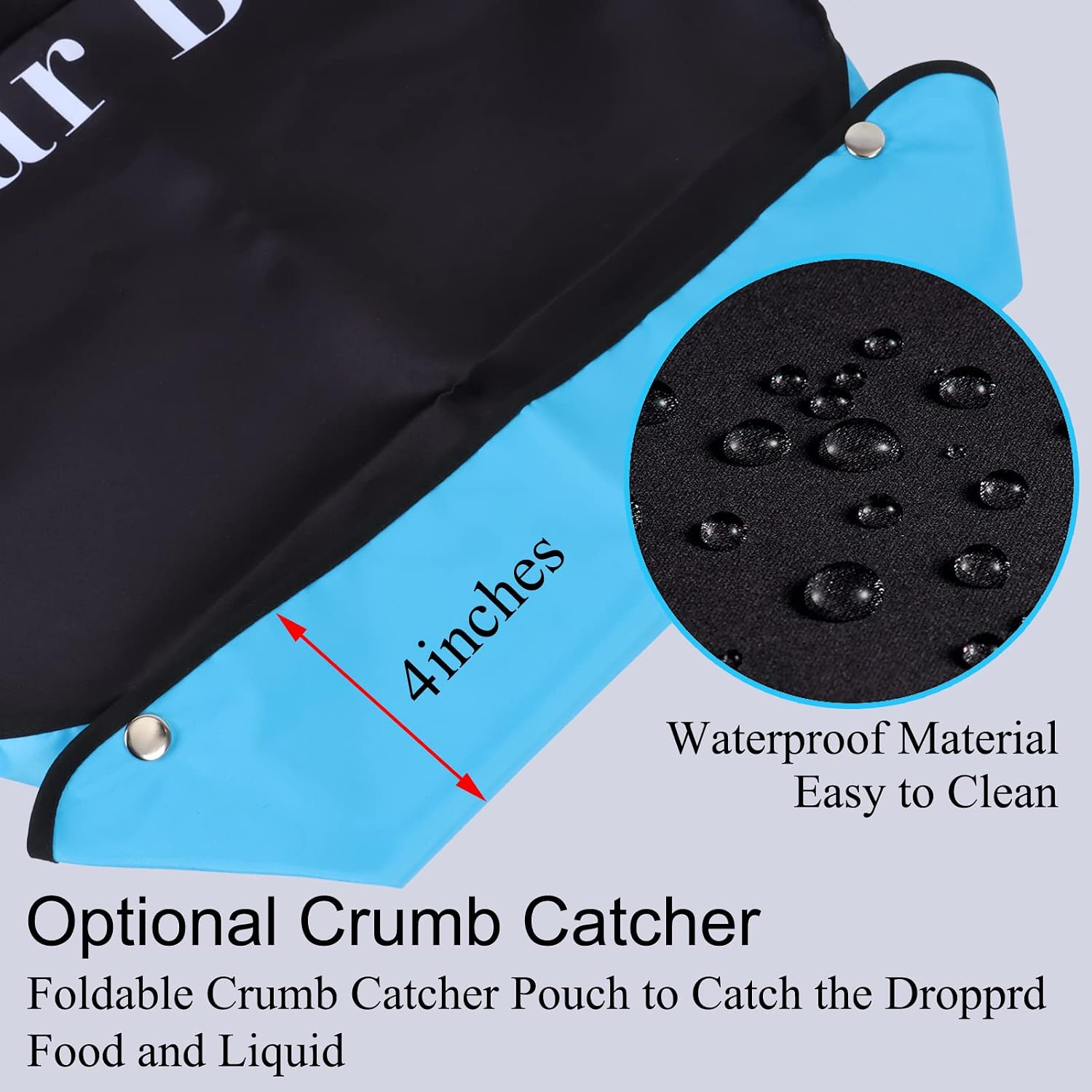 Funny Adult Bibs for Men & Women & Seniors with Crumb Catcher 1 Pack image 4