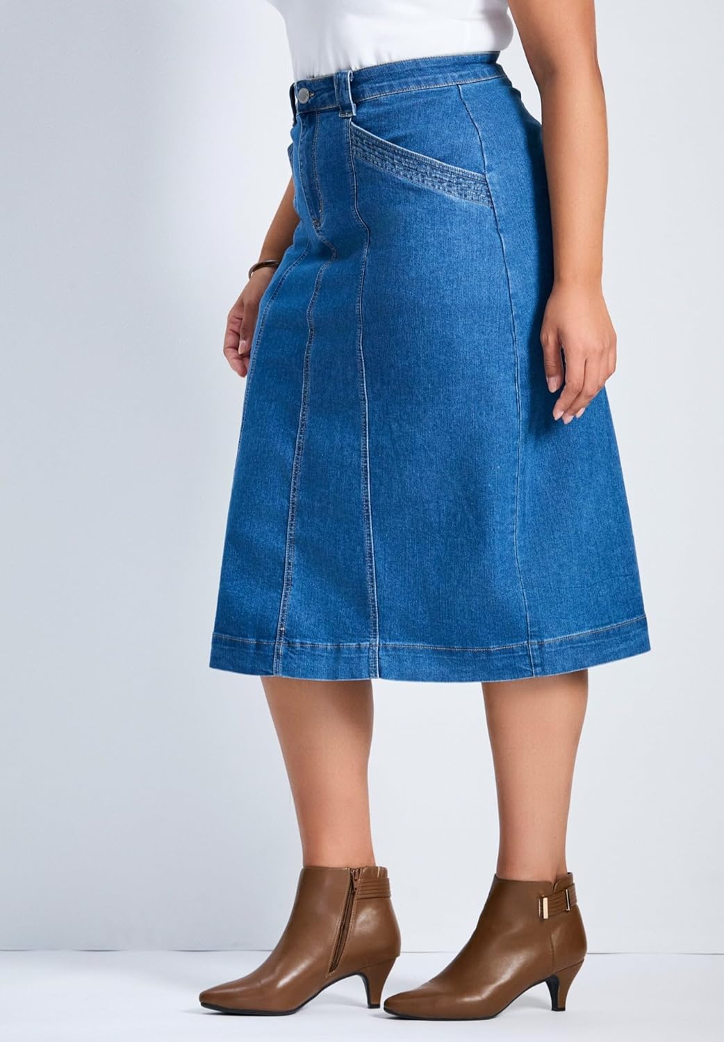 Avenue Women's Plus Size Taylah Denim Skirt