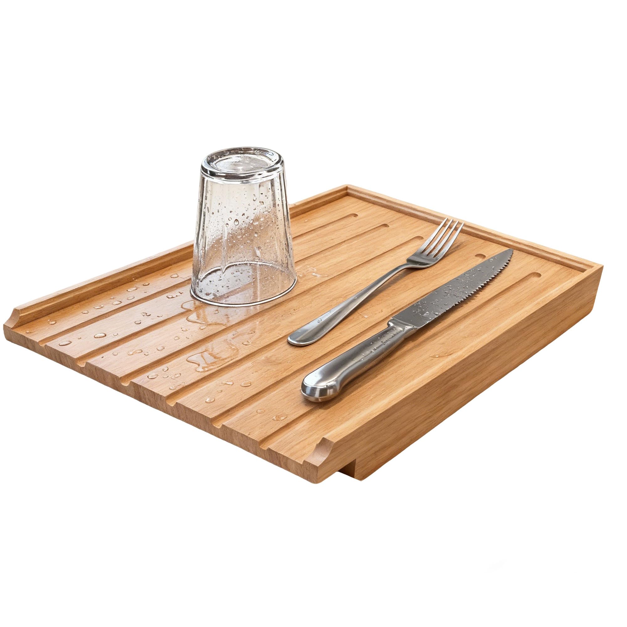 Nisorpa Wood Belfast Butler Sink En Draining Board,Solid Oak Worktop Draining Board Rised And Angled