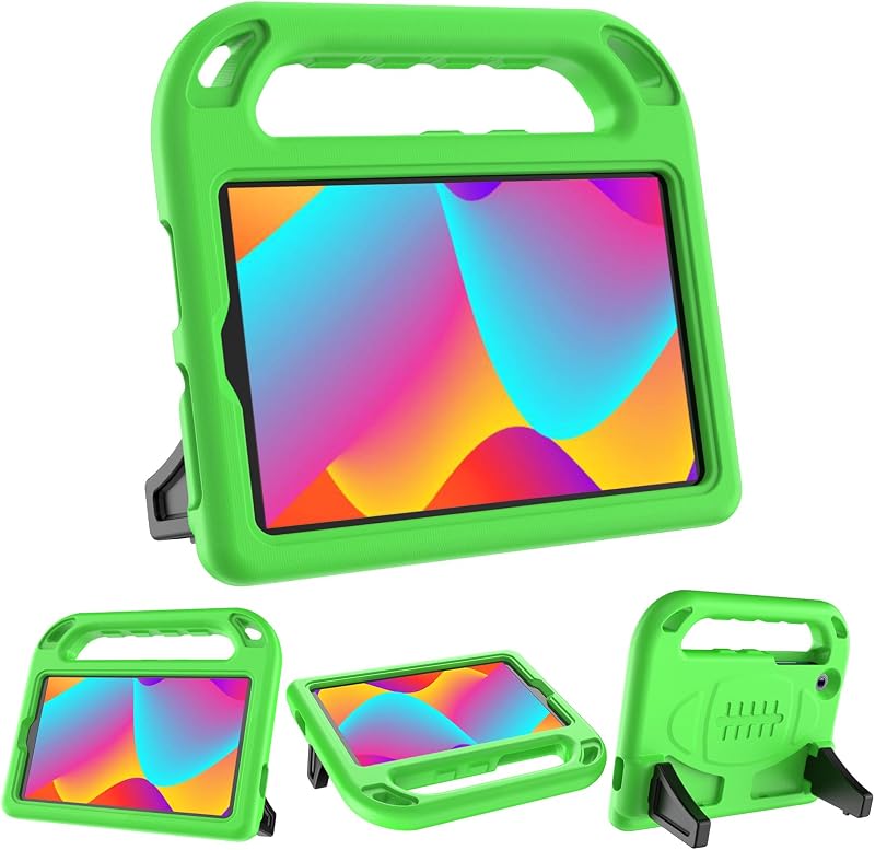 Funda para TCL Tab 8 LE (9137w) / Tab 8 WiFi (9132x) 2023 Niños, Apto para Niños, Niños y Niñas Soporte con Mango EVA Funda para Tableta a Prueba de Golpes para TCL Tab 8 LE/WiFi -Verde