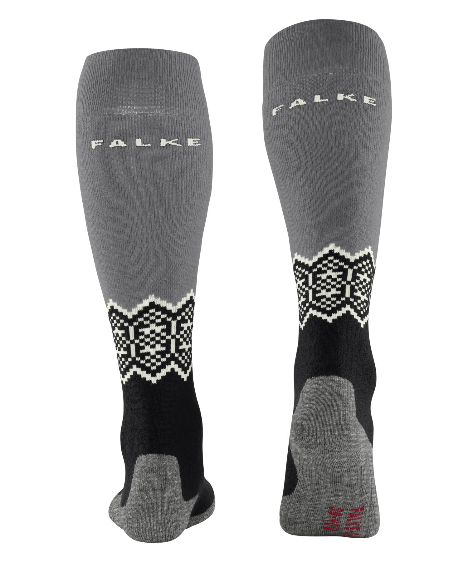 FALKE Mężczyźni Skarpety narciarskie SK2 Intermediate M Kh Wełna ciepłe grube 1 Para, Czarny Black-Mix 3010, 39-41