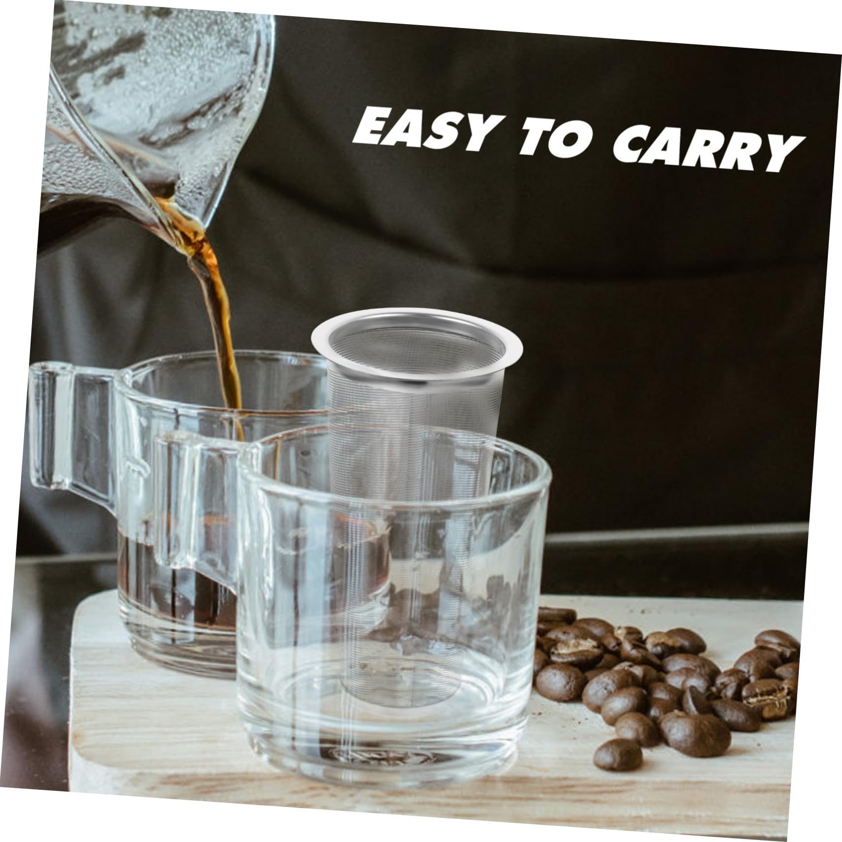 Alipis 3pièces Filtre à Thé Acier Infuseur Pour Café Et Boissons Pratique Pour Infusion Bocaux Design Réutilisable Et Facile à Nettoyer