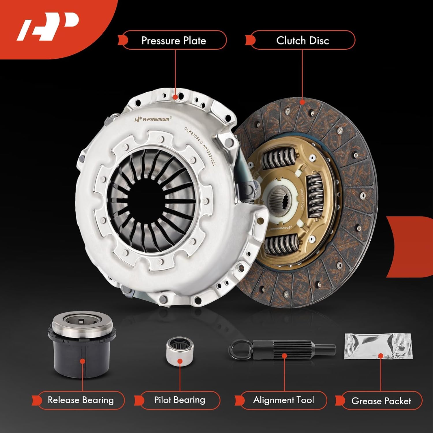A-Premium Transmission Clutch Kit Set Compatible with Ford Ranger 1985-1995, Aerostar 1986-1989, Bronco II 1985-1990 & Mazda B3000 1994, 2.0L 2.3L 2.8L 2.9L 3.0L, Replace# L07054, L07048