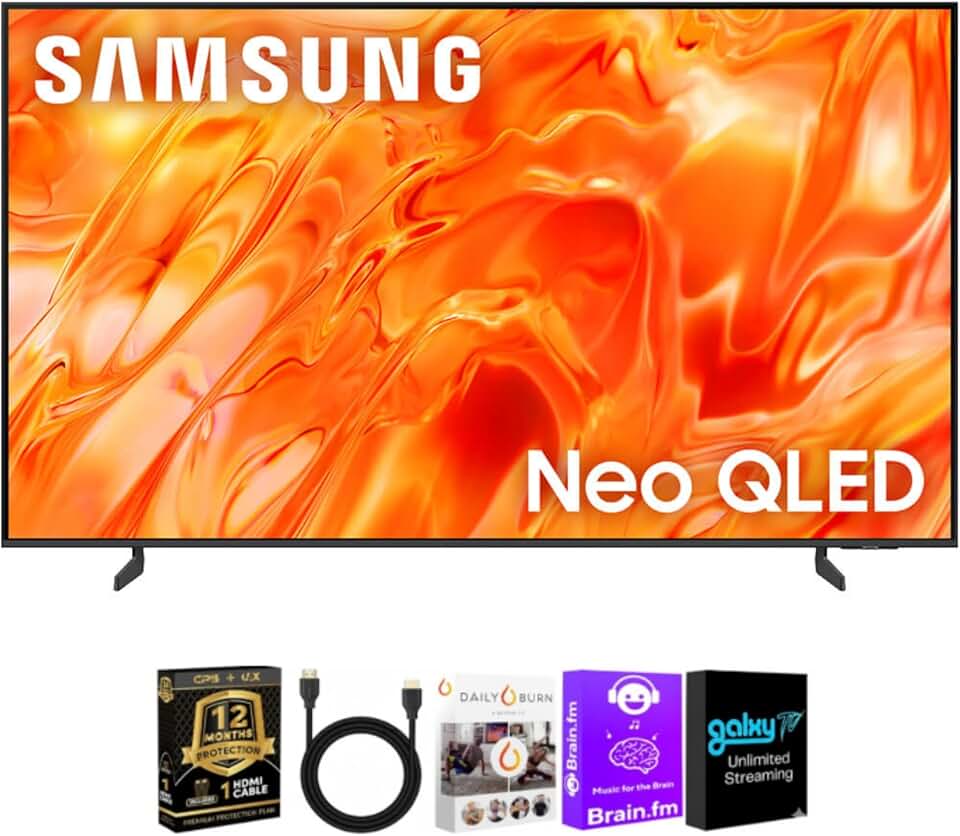 Samsung 85 Inch Class QN70H Series 4K UHD Neo QLED Mini LED Smart TV with HDMI Cable, 12 Month CPS Warranty & Streaming Bundle, HDR Gaming TV, WiFi Entertainment Hub