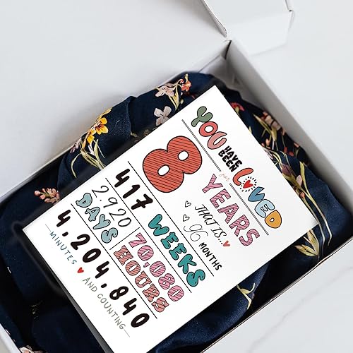 Miniatura 5 de Colorida tarjeta de cumpleaños número 8 para niños, tarjeta de cumpleaños traviesa para niños y niñas, divertida tarjeta de 8 cumpleaños para hijo e