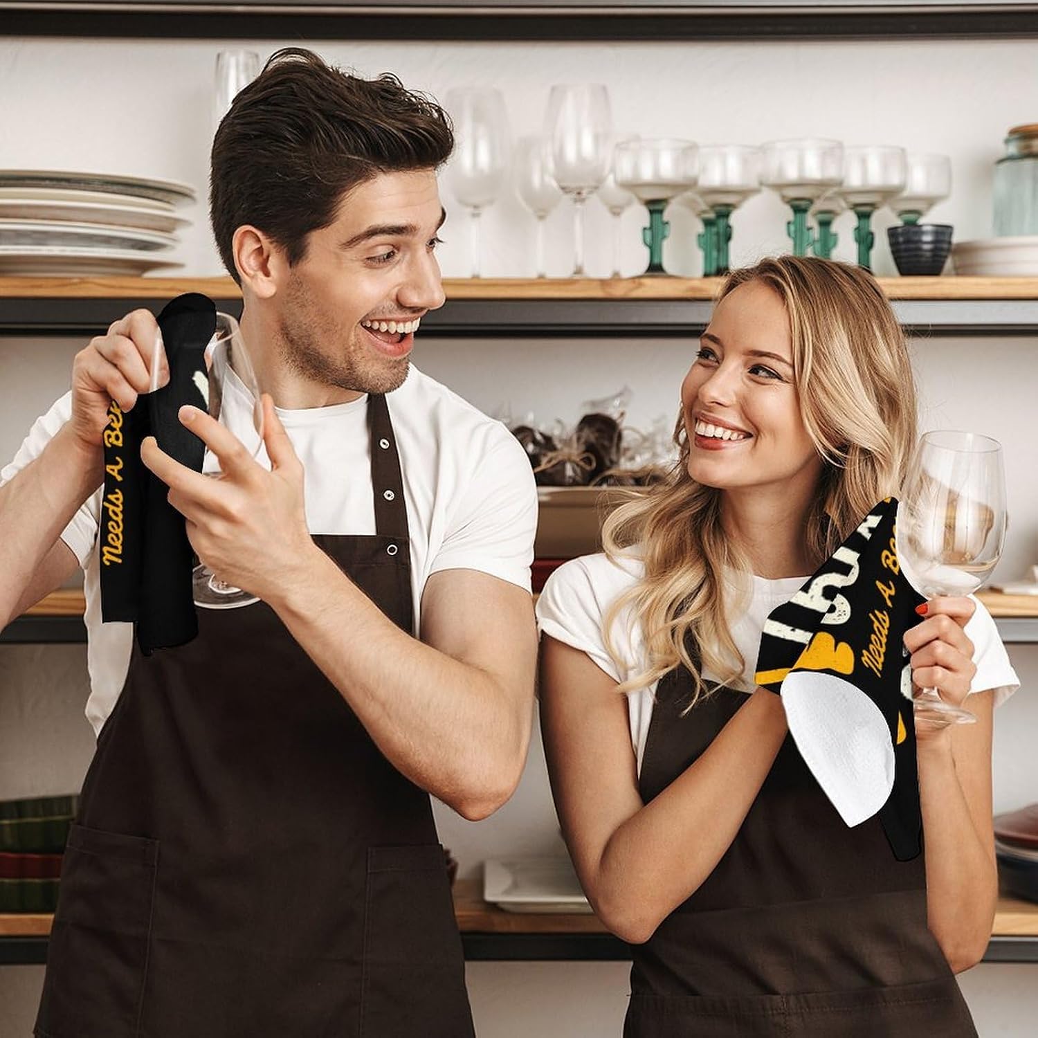 This Guy Needs A Beer Hand Towels for Bathroom Handkerchief | Absorbent,with Hanging Loop,Kitchen Towels,for Home Hotel,Soft