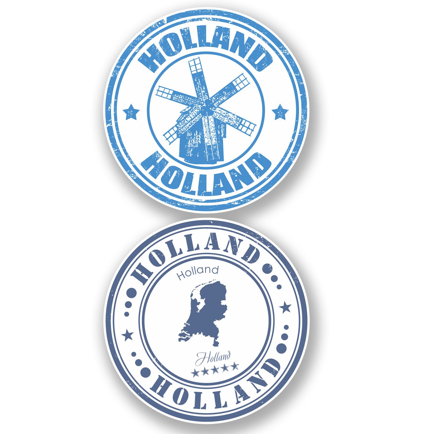 Destinationvinyl Multi 2 X Holland Vinyl Stickers Bike Laptop Car Suitcase Travel Luggage Labels #4814 (10Cm X 10Cm)